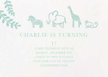 Form a Line - First Birthday Invitation by Linda and Harriett