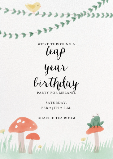 Toadstool - Leap Year Invitation by Paperless Post