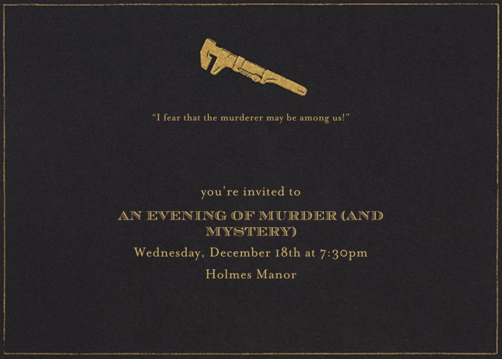 Miss Scarlett In The Library - Party Invitation by Paperless Post