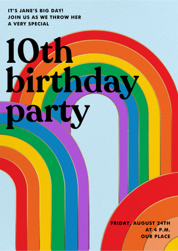 Rainbow Burst - Invitation by Paperless Post
