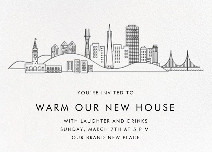 City Skyline View - Housewarming Invitation by Paperless Post