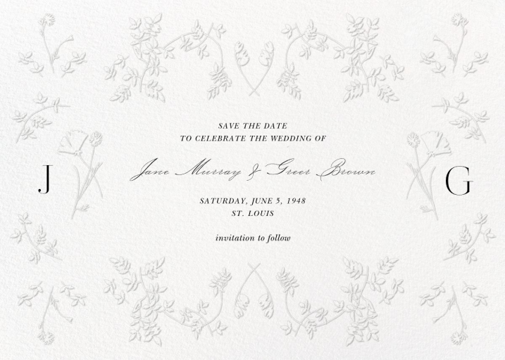 Garden Veil - Save the Date by  Monique Lhuillier