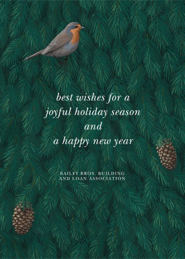 Robin in Blue - Holiday Card by Paperless Post