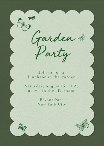 Scallop and Butterflies - Invitation by Inquisited