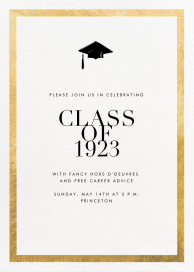 Simple Gold Border - Graduation Party Invitation by Paperless Post