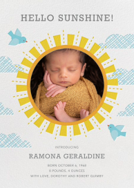 You Are My Sunshine - Birth Announcement by Petit Collage