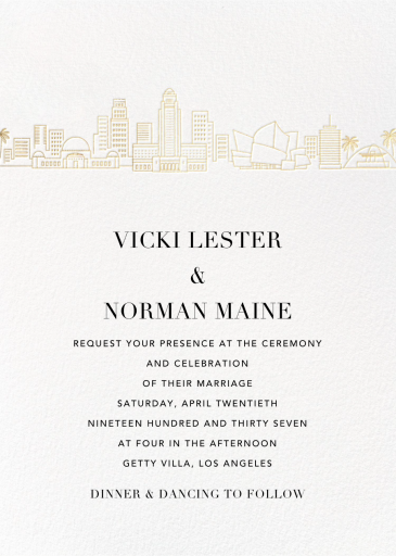 Skyline View - Wedding Invitation by Paperless Post