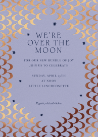 Moon Motif - Baby Shower Invitation by Jungalow