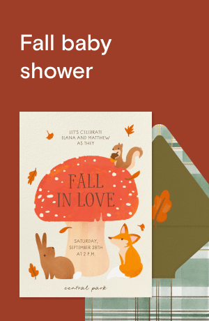 Fall baby shower invitations