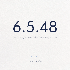 White (Square) - Save the Date by Paperless Post