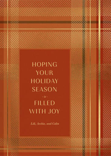 Sparkling Tartan - Holiday Card by Paperless Post