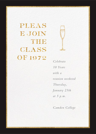 Oro (Tall) - Class Reunion Invitation by Paperless Post