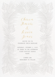 Embossed Palms - Wedding Invitation by Paperless Post