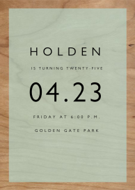 Wood Grain Color Block - Birthday Invitation by Paperless Post