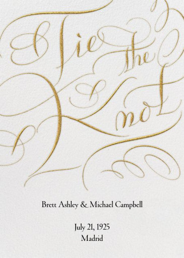 Tie The Knot Script by Bernard Maisner