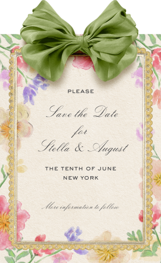 Satin Bow - Save the Date by Fin Fellowes