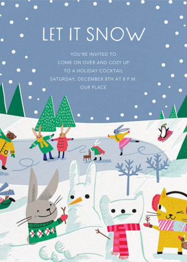 Snow Critters - Winter Party Invitation by Hello!Lucky