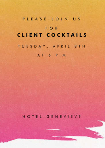 Gradient Painted - Cocktail Party Invitation by Paperless Post
