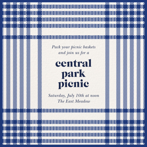 Tartan Party - Picnic Invitation by kate spade new york