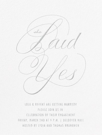 Croquembouche - Invitación para una fiesta de compromiso de Paperless Post