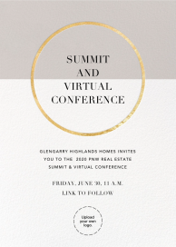 Metallic Circle - Launch Party Invitation by Paperless Post