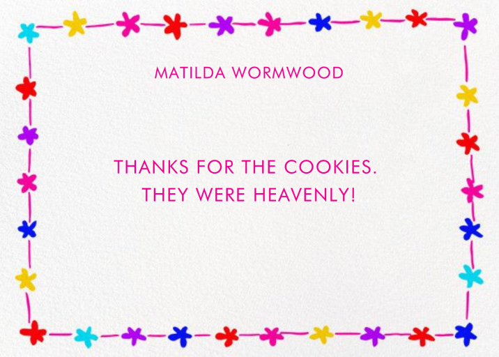 Floral Bunting Border - Stationery by Linda and Harriett - Back