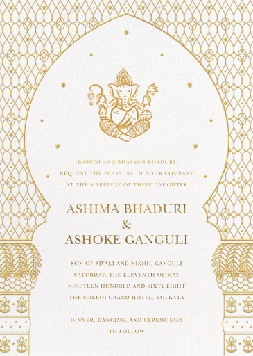 Vinayaka (Invitation) - Wedding Invitation by Paperless Post