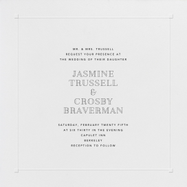 Square Embossed Corners - Wedding Invitation by Paperless Post
