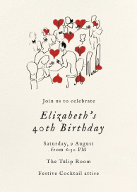 Table Hearts - Birthday Invitation by Carly Kuhn