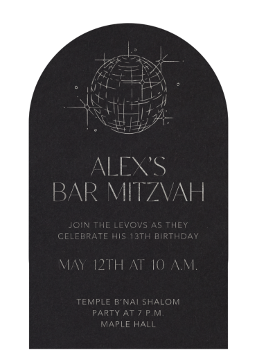 Disco Gleam - Bar & Bat Mitzvah Invitation by Paperless Post