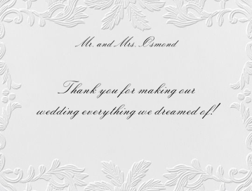 Leaf Lace II (Thank You) - Stationery by Oscar de la Renta