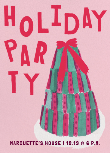 Abstract Tree Holiday Invitation