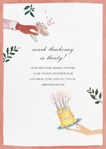 Dessert Course - 30th Birthday Invitation by Happy Menocal