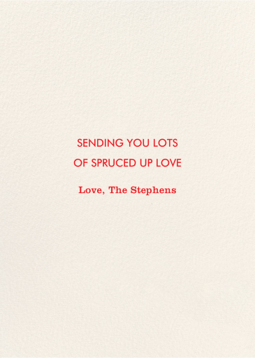Dancing Christmas Tree Card - Back