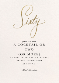 Milestone Manuscript - 60th Birthday Invitation by Stephanie Fishwick