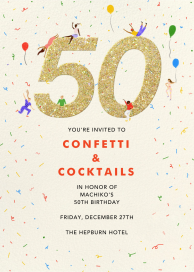 Glitter Groove - Invitación para un 50.º cumpleaños, de Carolyn Suzuki Studio