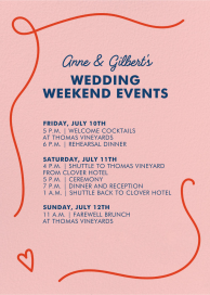 Playful Heart Schedule by Paperless Post