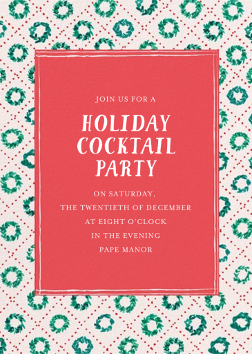 Sweet Wreaths - Corporate Holiday Party Invitation by Mr. Boddington's Studio