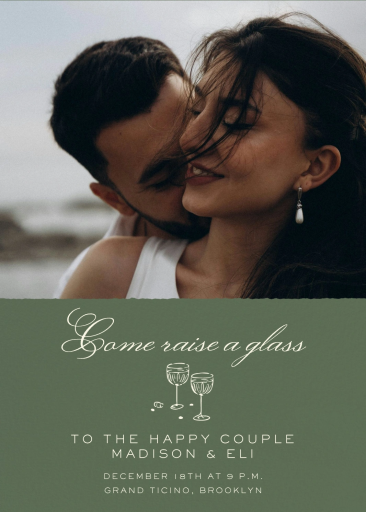 Photo Couple Toast Invitation