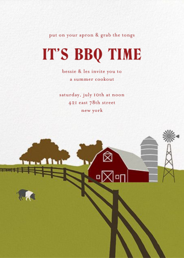 Barn - BBQ Invitation by Paperless Post