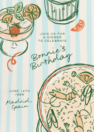 Double the Cocktails - Birthday Invitation by Pulp Templates Co.