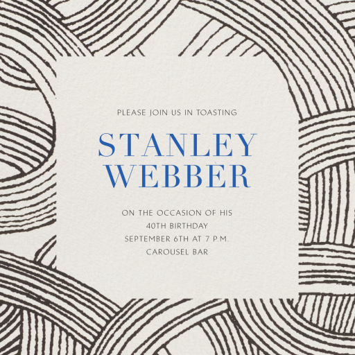 Laidback Living - Birthday Invitation by Schumacher