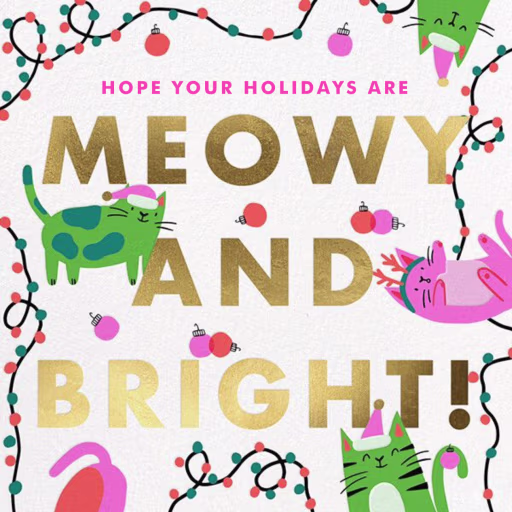 Bright Cats - Christmas Card by Hello!Lucky