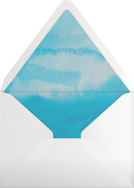 Ocean Watercolor Ombre Save the Date Envelope