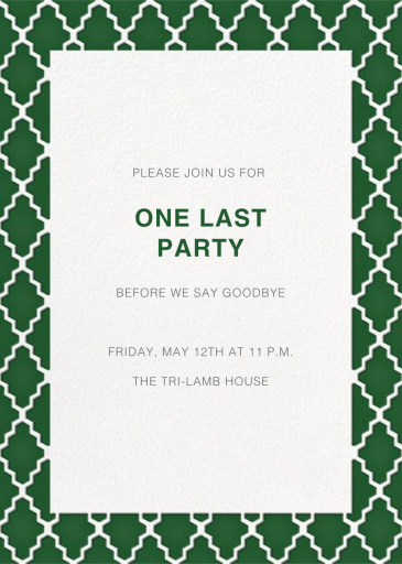 Marrakesh (Tall) - Graduation Party Invitation by Paperless Post