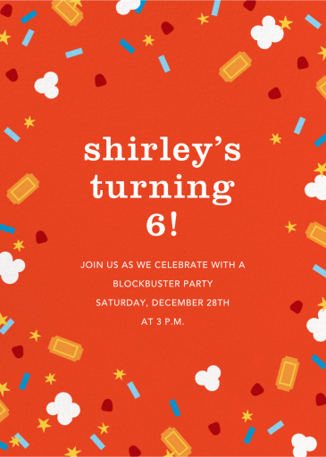 Filmfetti - Birthday Invitation by Paperless Post