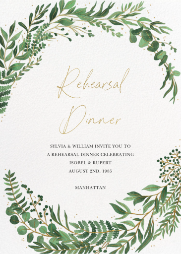 Verde - Rehearsal Dinner Invitation by Paperless Post