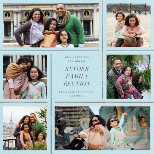 Photo Grid Border - Family Reunion Invitation by Paperless Post