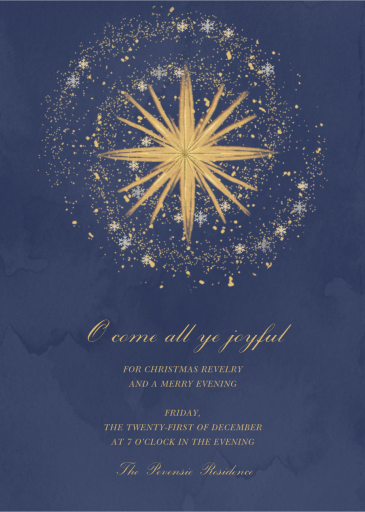 North Star - Christmas Party Invitation by Sketch Design Studio