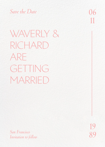 Linear Time - Save the Date by Paperless Post